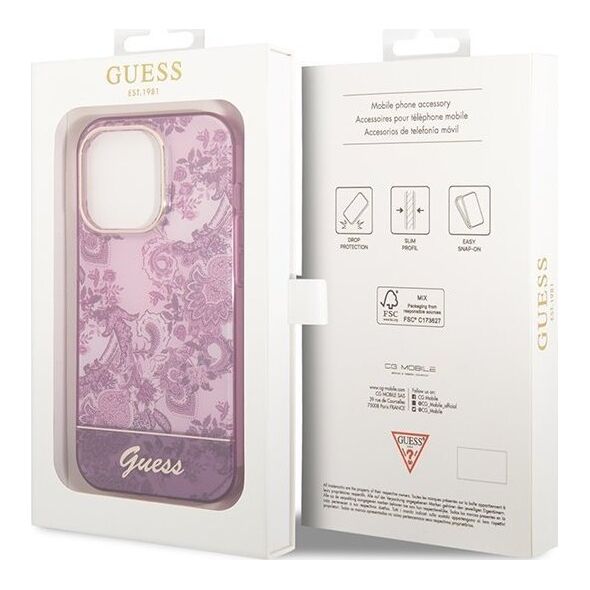 Guess Etui Guess GUHCP14XHGPLHF Apple iPhone 14 Pro Max fuksja/fuschia hardcase Porcelain Collection