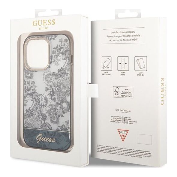 Guess Etui Guess GUHCP14LHGPLHG Apple iPhone 14 Pro szary/grey hardcase Porcelain Collection