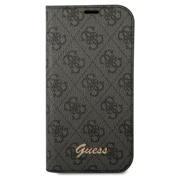 Guess Etui Guess GUBKP14LHG4SHK Apple iPhone 14 Pro czarny/black book 4G Vintage Gold Logo