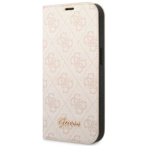Guess Etui Guess GUBKP14LHG4SHP Apple iPhone 14 Pro różowy/pink book 4G Vintage Gold Logo