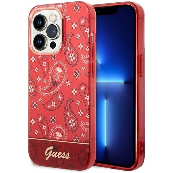 Guess Etui Guess GUHCP14XHGBNHR Apple iPhone 14 Pro Max czerwony/red hardcase Bandana Paisley