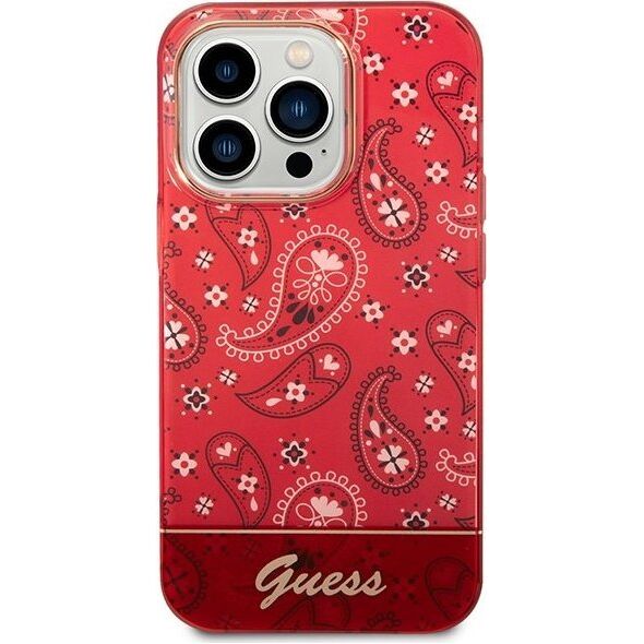 Guess Etui Guess GUHCP14XHGBNHR Apple iPhone 14 Pro Max czerwony/red hardcase Bandana Paisley