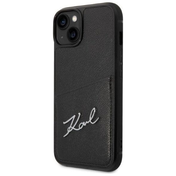 Karl Lagerfeld Etui Karl Lagerfeld KLHCP14MCSSK Apple iPhone 14 Plus hardcase czarny/black Signature Logo Cardslot