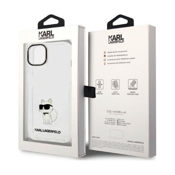 Karl Lagerfeld Etui Karl Lagerfeld KLHCP14MHNCHTCT Apple iPhone 14 Plus transparent hardcase IML NFT Choupette
