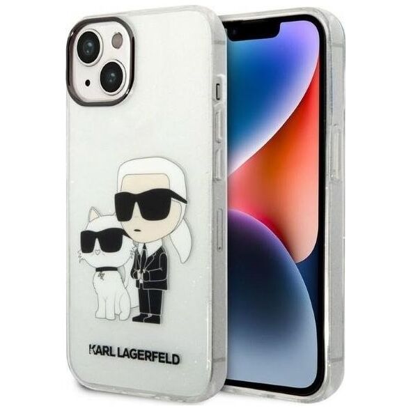 Karl Lagerfeld Etui Karl Lagerfeld KLHCP14MHNKCTGT Apple iPhone 14 Plus transparent hardcase IML GLIT NFT Karl&Choupette