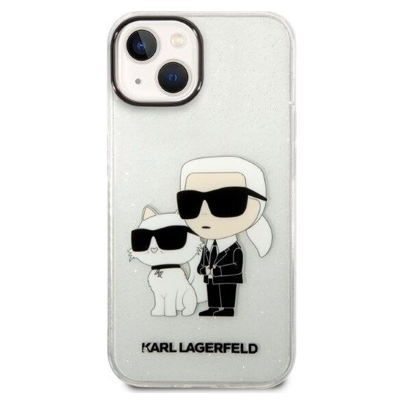 Karl Lagerfeld Etui Karl Lagerfeld KLHCP14MHNKCTGT Apple iPhone 14 Plus transparent hardcase IML GLIT NFT Karl&Choupette