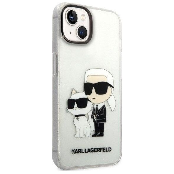 Karl Lagerfeld Etui Karl Lagerfeld KLHCP14MHNKCTGT Apple iPhone 14 Plus transparent hardcase IML GLIT NFT Karl&Choupette