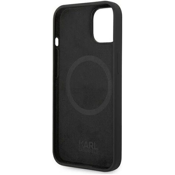 Karl Lagerfeld Etui Karl Lagerfeld KLHMP14MSLKHBK Apple iPhone 14 Plus hardcase czarny/black Silicone Karl`s Head Magsafe