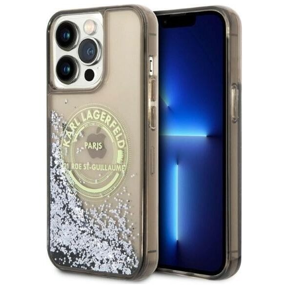 Karl Lagerfeld Etui Karl Lagerfeld KLHCP14LLCRSGRK Apple iPhone 14 Pro czarny/black hardcase Liquid Glitter RSG