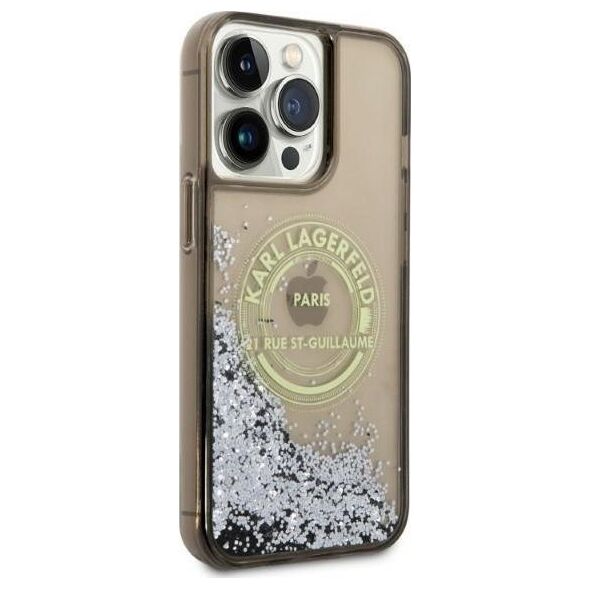 Karl Lagerfeld Etui Karl Lagerfeld KLHCP14LLCRSGRK Apple iPhone 14 Pro czarny/black hardcase Liquid Glitter RSG
