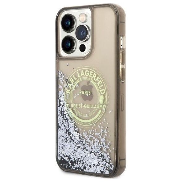Karl Lagerfeld Etui Karl Lagerfeld KLHCP14LLCRSGRK Apple iPhone 14 Pro czarny/black hardcase Liquid Glitter RSG