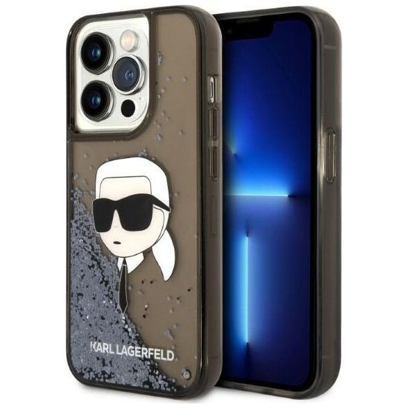 Karl Lagerfeld Etui Karl Lagerfeld KLHCP14LLNKHCK Apple iPhone 14 Pro czarny/black hardcase Glitter NFT Karl Head