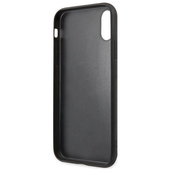 Karl Lagerfeld Etui Karl Lagerfeld KLHCPXSAKICKCBK Apple iPhone XS/X czarny/black hardcase Saffiano Ikonik Karl&Choupette Head