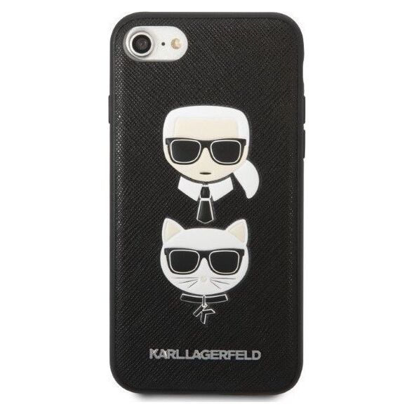 Karl Lagerfeld Etui Karl Lagerfeld KLHCI8SAKICKCBK Apple iPhone SE 2022/SE 2020/8/7 czarny/black hardcase Saffiano Ikonik Karl&Choupette Head