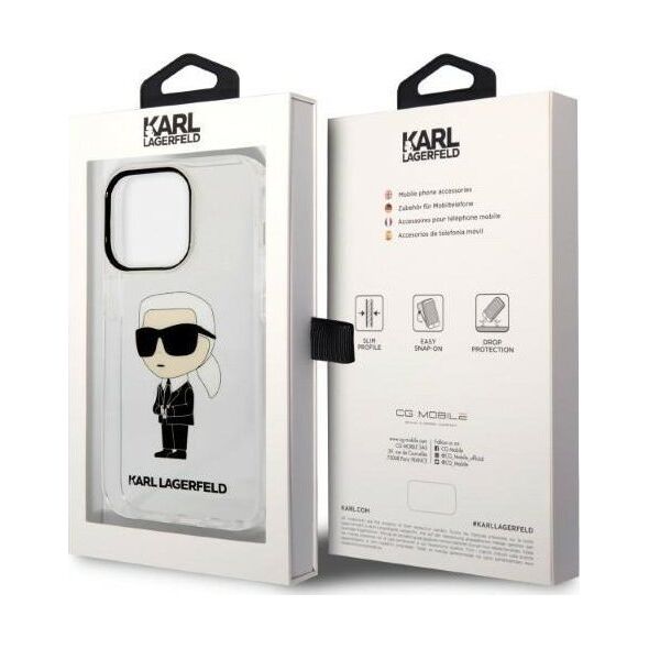 Karl Lagerfeld Etui Karl Lagerfeld KLHCP14LHNIKTCT Apple iPhone 14 Pro transparent hardcase IML NFT Ikonik