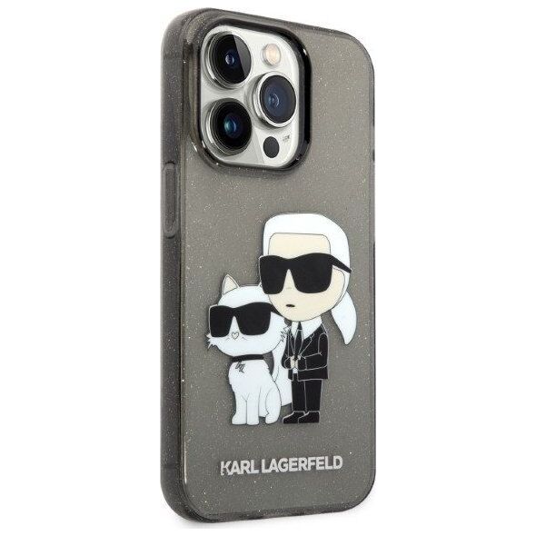 Karl Lagerfeld Etui Karl Lagerfeld KLHCP14LHNKCTGK Apple iPhone 14 Pro czarny/black hardcase IML GLIT NFT Karl&Choupette