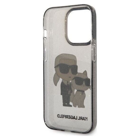 Karl Lagerfeld Etui Karl Lagerfeld KLHCP14LHNKCTGK Apple iPhone 14 Pro czarny/black hardcase IML GLIT NFT Karl&Choupette