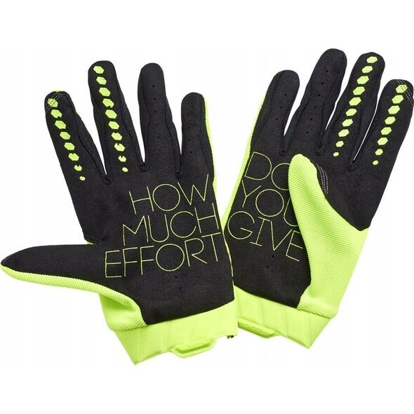 100% Rękawiczki 100% GEOMATIC Gloves Fluo Yellow - XL (długość dłoni 200-209 mm) (NEW 2022)