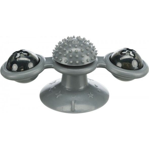 Trixie Window spinner, zabawka na przyssawce, dla kota, TPR, 16 cm, z dzwonkiem
