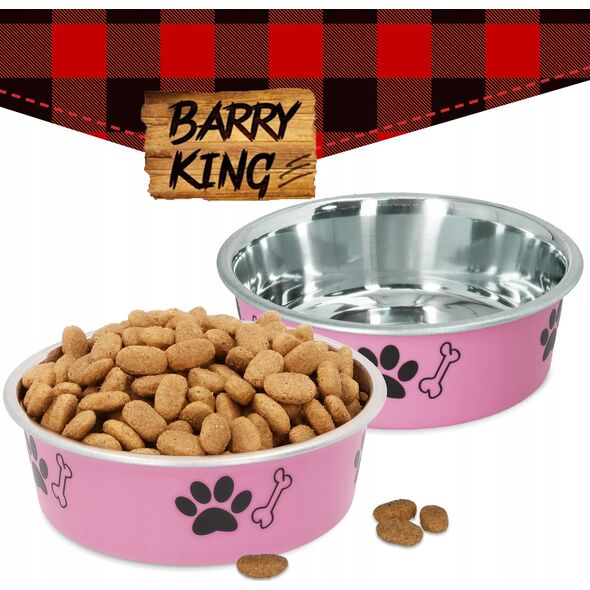 Barry King Miska antypoślizgowa z nadrukiem, różowa, M (0,45 l)