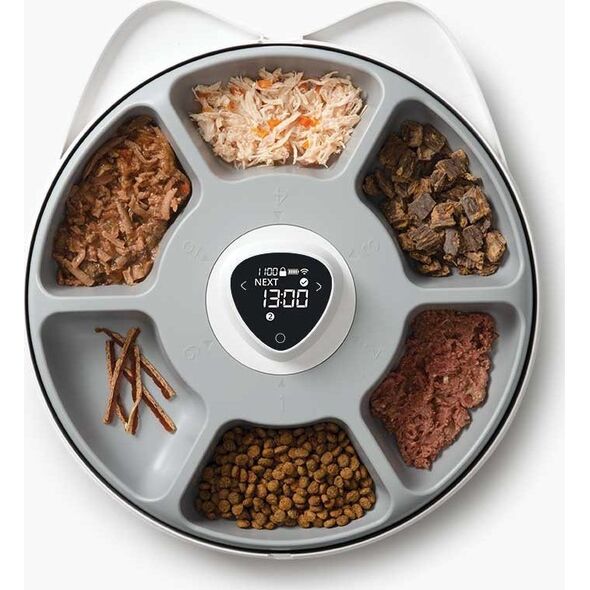 Catit Pixi Smart 6-Meal Feeder, karmidło automatyczne, dla kota, 32 × 34,5 × 9,2 cm