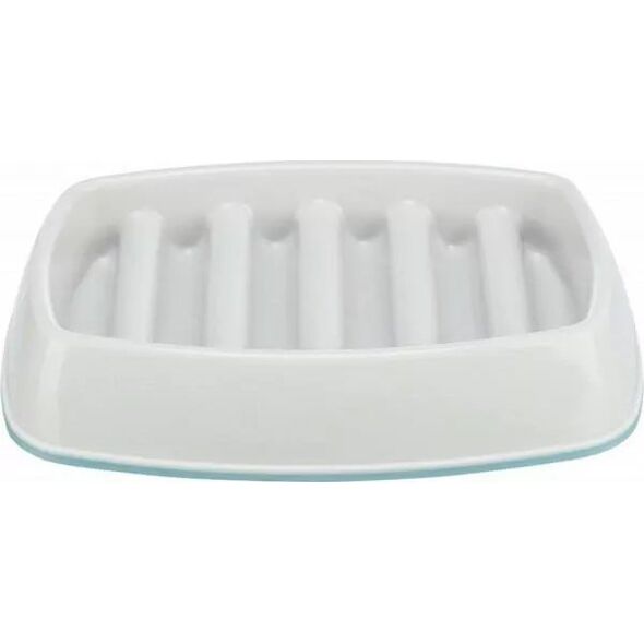 Trixie Slow Feeding, miska, dla kota, szara, plastik/TPR, 0,25 l/21 × 14 cm,, spowalniająca jedzenie