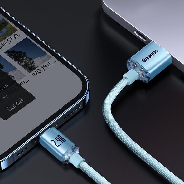 Kabel USB Baseus USB-A - Lightning 2 m Niebieski (CAJY001203)