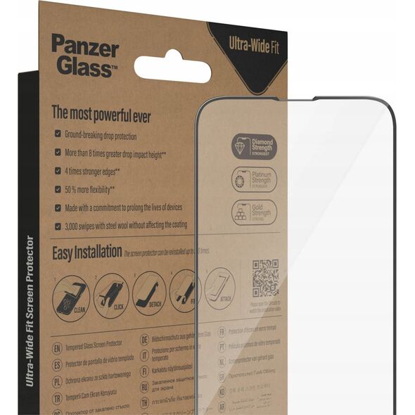 PanzerGlass PanzerGlass Ultra-Wide Fit iPhone 14 / 13 Pro / 13 6,1" Screen Protection Antibacterial Easy Aligner Included 2783