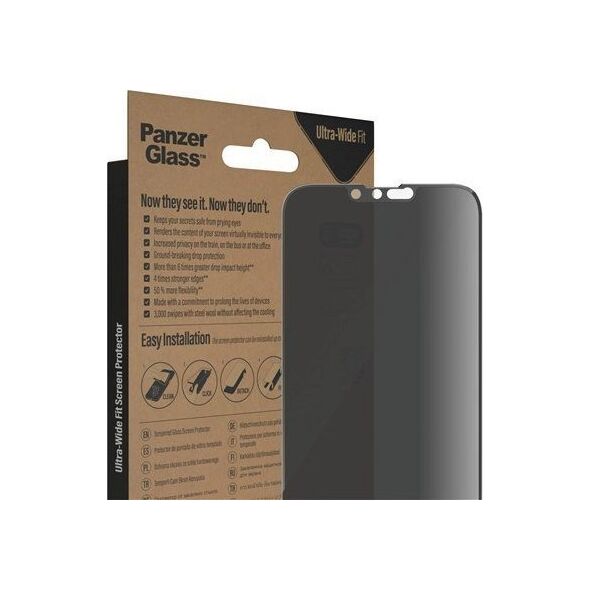 PanzerGlass PanzerGlass Ultra-Wide Fit iPhone 14 Plus / 13 Pro Max 6,7" Privacy Screen Protection Antibacterial Easy Aligner Included P2785