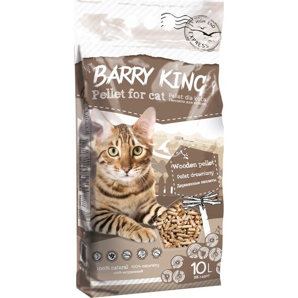 Żwirek dla kota Barry King Pellet drewniany dla kota 10L