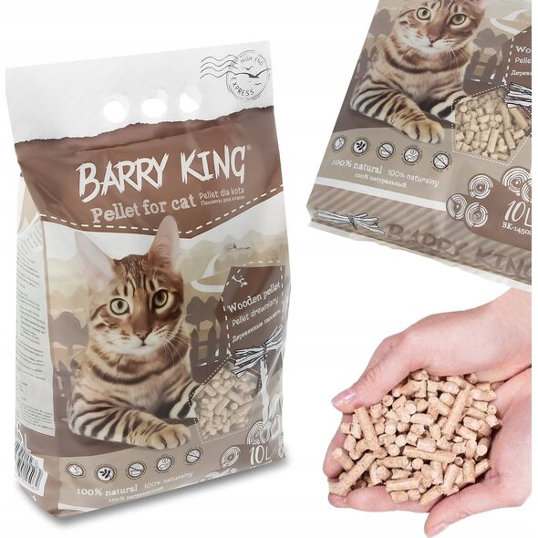 Żwirek dla kota Barry King Pellet drewniany dla kota 10L