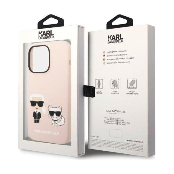 Karl Lagerfeld Karl Lagerfeld Liquid Silicone Karl & Choupette MagSafe - Etui iPhone 14 Pro Max (różowy)