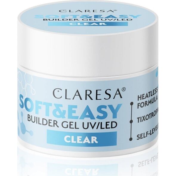 Claresa CLARESA ŻEL BUDUJĄCY SOFT&EASY GEL CLEAR 45G