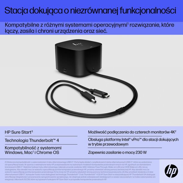 Stacja/replikator HP Thunderbolt 4 (4J0G4AA#ABB)