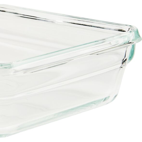 Emsa Emsa CLIP & CLOSE glass food storage container 2.0 liters (transparent/red, rectangular)