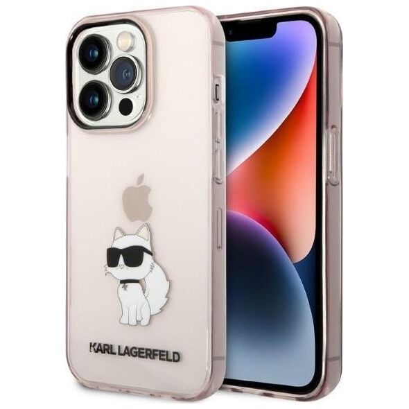 Karl Lagerfeld Etui Karl Lagerfeld KLHCP14LHNCHTCP Apple iPhone 14 Pro różowy/pink hardcase Ikonik Choupette