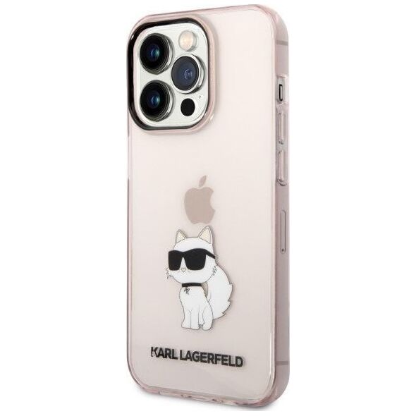 Karl Lagerfeld Etui Karl Lagerfeld KLHCP14LHNCHTCP Apple iPhone 14 Pro różowy/pink hardcase Ikonik Choupette