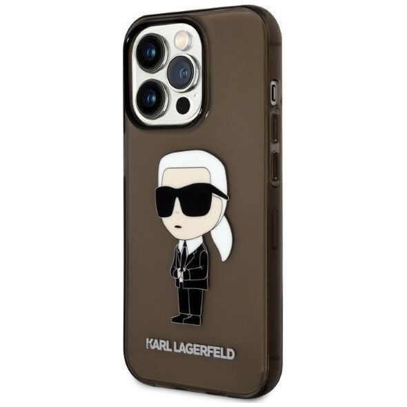 Karl Lagerfeld Etui Karl Lagerfeld KLHCP14LHNIKTCK Apple iPhone 14 Pro czarny/black hardcase Ikonik Etui Karl Lagerfeld