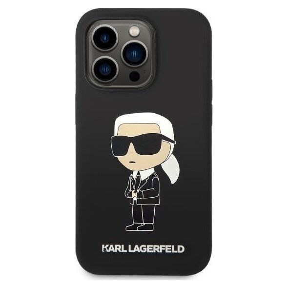 Karl Lagerfeld Etui Karl Lagerfeld KLHCP14LSNIKBCK Apple iPhone 14 Pro hardcase czarny/black Silicone Ikonik