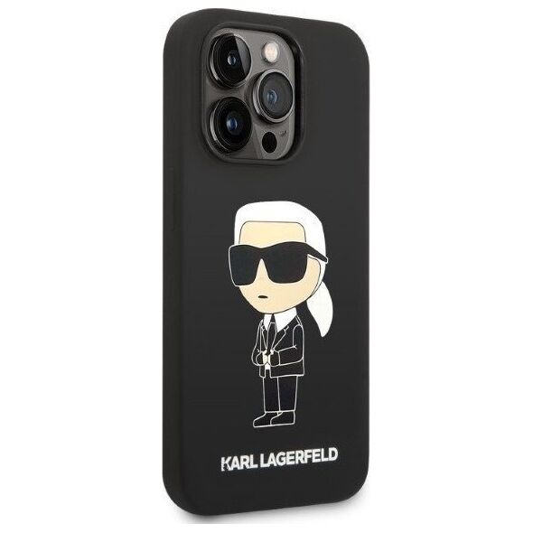 Karl Lagerfeld Etui Karl Lagerfeld KLHCP14LSNIKBCK Apple iPhone 14 Pro hardcase czarny/black Silicone Ikonik
