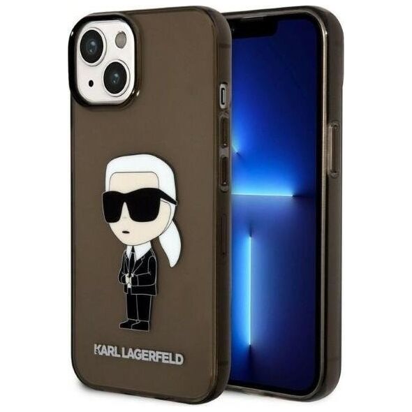 Karl Lagerfeld Etui Karl Lagerfeld KLHCP14MHNIKTCK Apple iPhone 14 Plus czarny/black hardcase Ikonik Etui Karl Lagerfeld