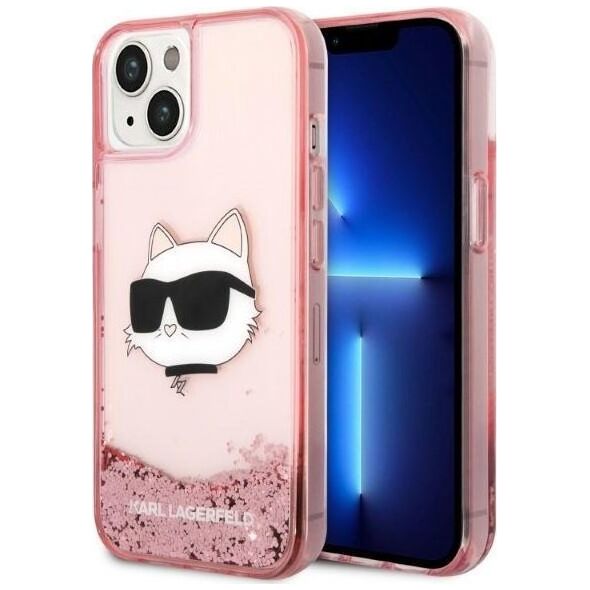 Karl Lagerfeld Etui Karl Lagerfeld KLHCP14MLNCHCP Apple iPhone 14 Plus różowy/pink hardcase Glitter Choupette Head