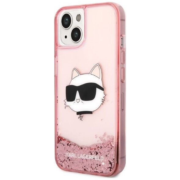 Karl Lagerfeld Etui Karl Lagerfeld KLHCP14MLNCHCP Apple iPhone 14 Plus różowy/pink hardcase Glitter Choupette Head