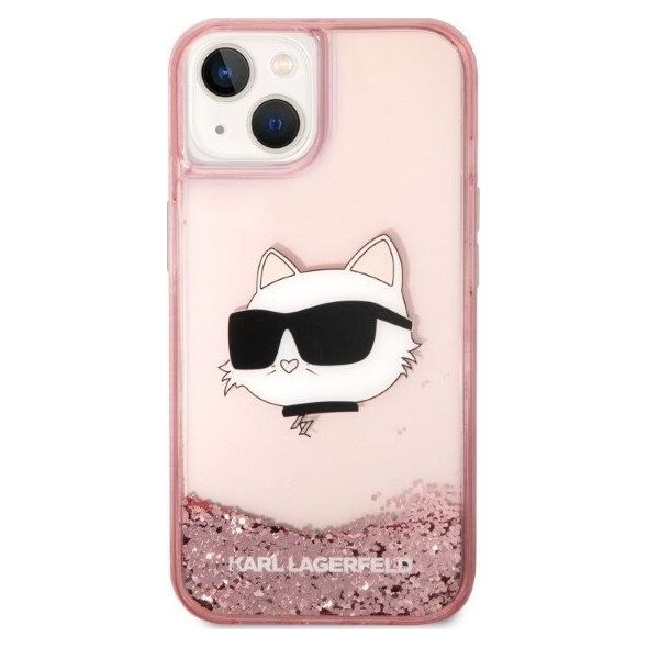 Karl Lagerfeld Etui Karl Lagerfeld KLHCP14MLNCHCP Apple iPhone 14 Plus różowy/pink hardcase Glitter Choupette Head