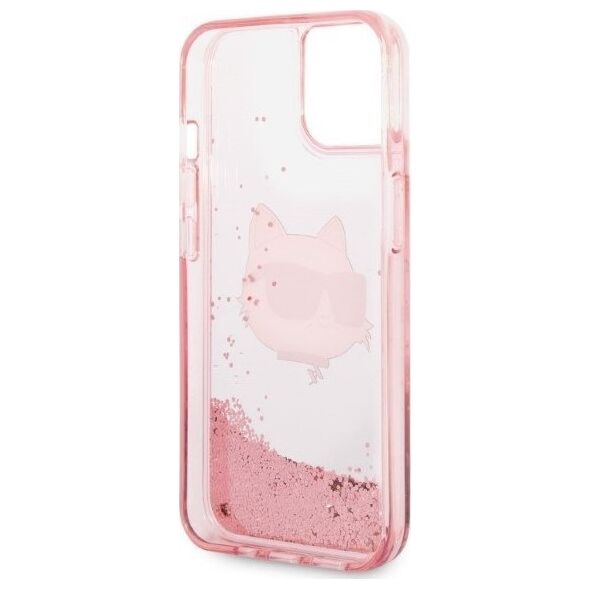 Karl Lagerfeld Etui Karl Lagerfeld KLHCP14MLNCHCP Apple iPhone 14 Plus różowy/pink hardcase Glitter Choupette Head