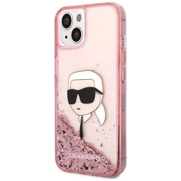 Karl Lagerfeld Etui Karl Lagerfeld KLHCP14MLNKHCP Apple iPhone 14 Plus różowy/pink hardcase Glitter Karl Head