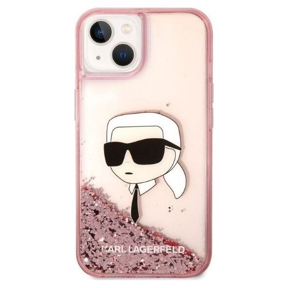 Karl Lagerfeld Etui Karl Lagerfeld KLHCP14MLNKHCP Apple iPhone 14 Plus różowy/pink hardcase Glitter Karl Head