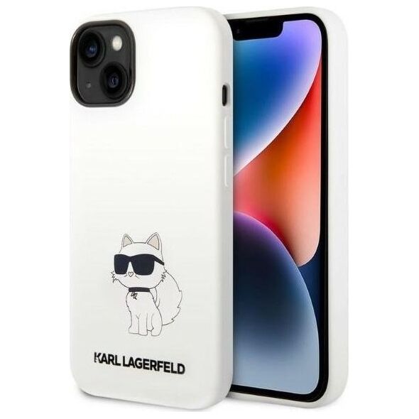 Karl Lagerfeld Etui Karl Lagerfeld KLHCP14MSNCHBCH Apple iPhone 14 Plus hardcase biały/white Silicone Choupette