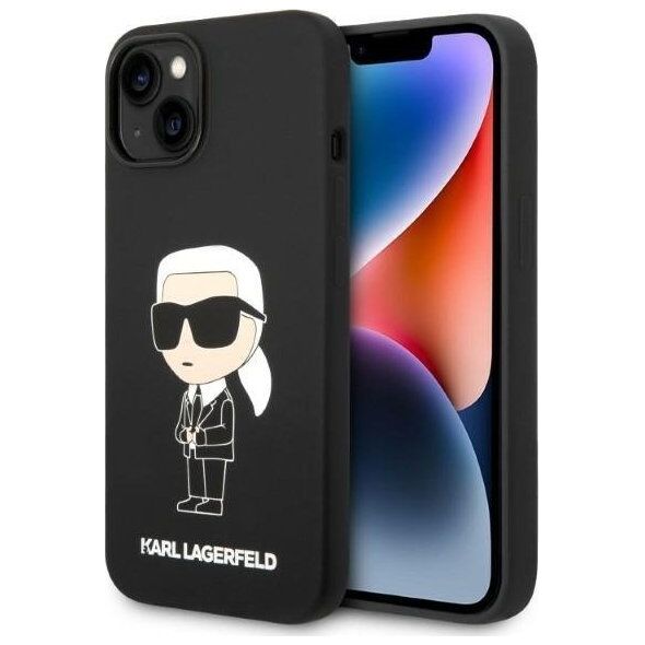 Karl Lagerfeld Etui Karl Lagerfeld KLHCP14MSNIKBCK Apple iPhone 14 Plus hardcase czarny/black Silicone Ikonik