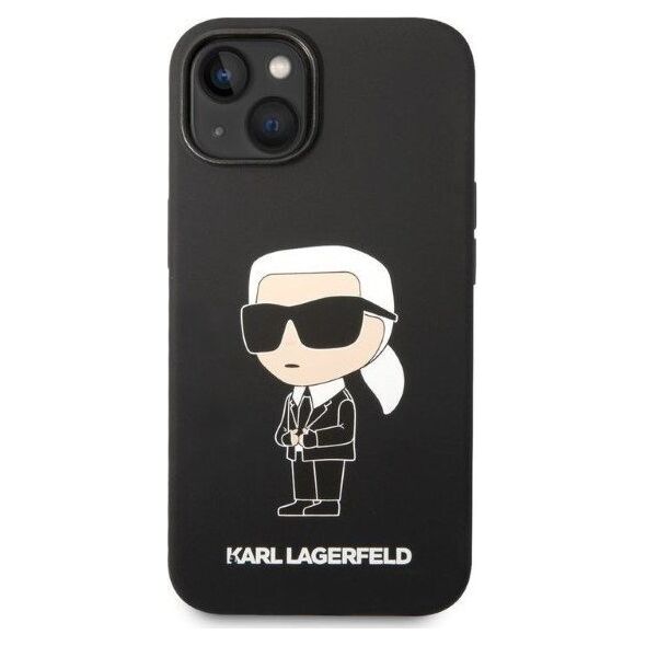 Karl Lagerfeld Etui Karl Lagerfeld KLHCP14MSNIKBCK Apple iPhone 14 Plus hardcase czarny/black Silicone Ikonik